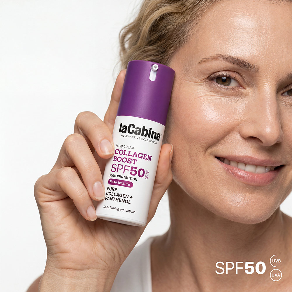 Стягащ крем-флуид SPF50 с колаген и пантенол 30 мл