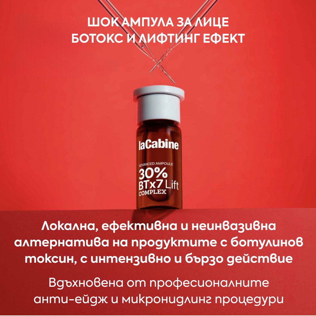 Шок ампули за лице с ботокс и лифтинг ефект със 7 вида пептида и био спикули  10 бр. х 2 мл
